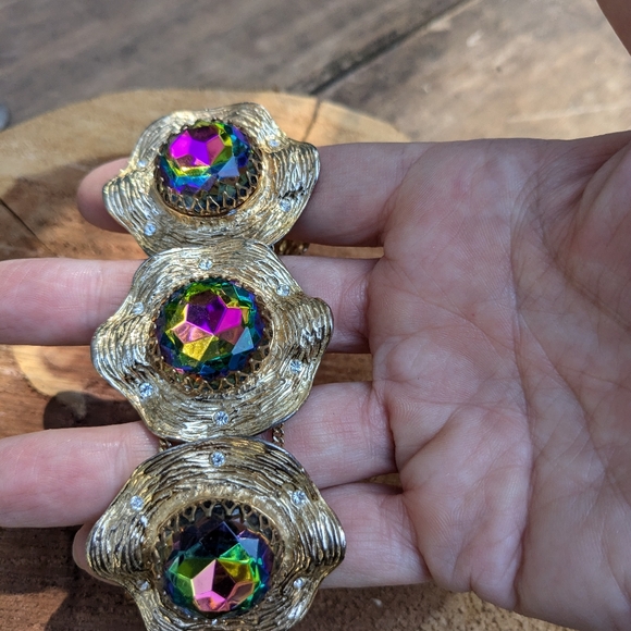 Vintage Judy Lee "Tourmaline" Chunky Bracelet - Picture 7 of 10